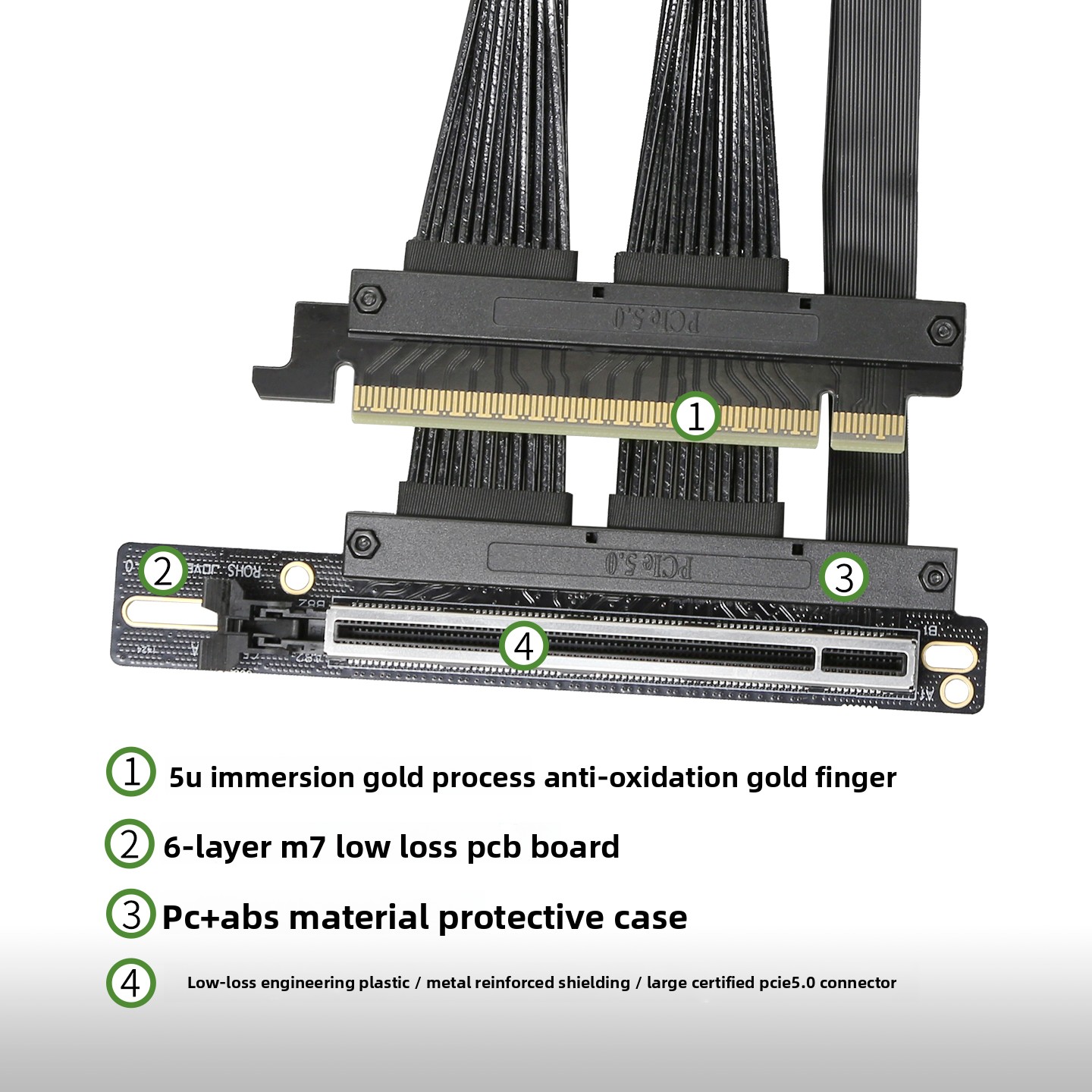 GPU Server Dedicated PCIE 5.0  - Pcie 5.0 Gpu Riser Cable 评论和价格